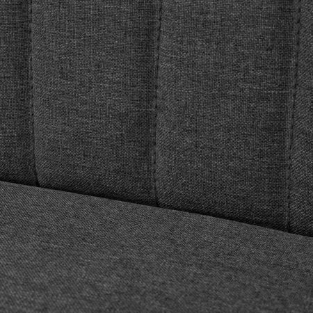 Canapea din material textil, gri închis, 117 x 55.5 x 77 cm