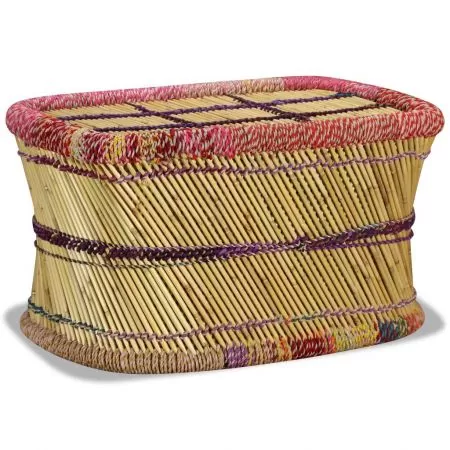 Masuta de cafea cu detalii chindi, multicolor, 50 x 45 cm