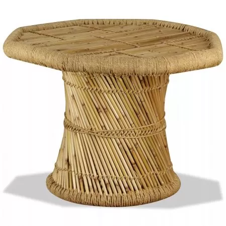 Masuta de cafea Bambus Octogonal 60x60x45 cm, maro, 60 x 45 cm