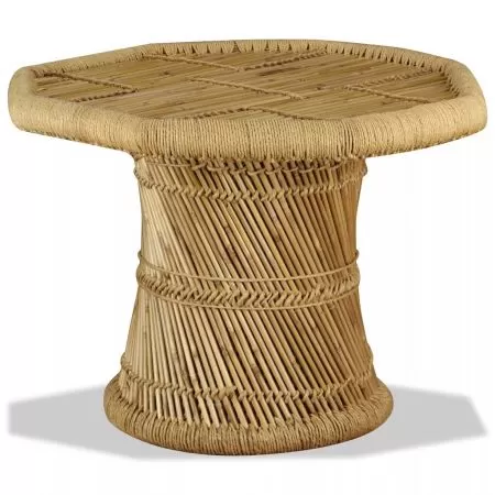 Masuta de cafea Bambus Octogonal 60x60x45 cm, maro, 60 x 45 cm