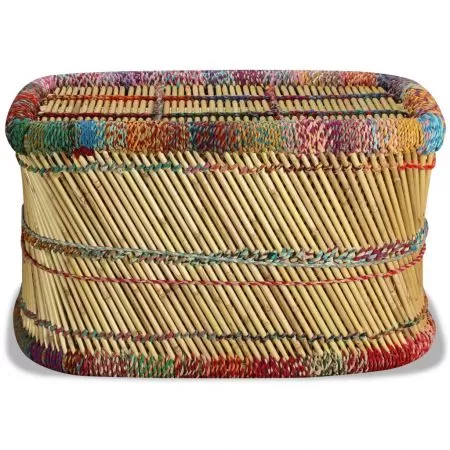 Masuta de cafea cu detalii chindi, multicolor, 50 x 45 cm