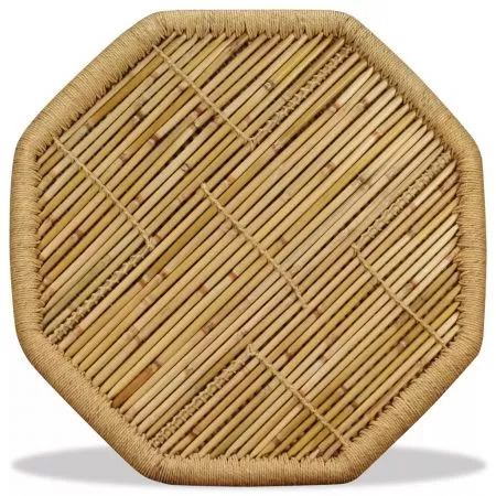 Masuta de cafea Bambus Octogonal 60x60x45 cm, maro, 60 x 45 cm