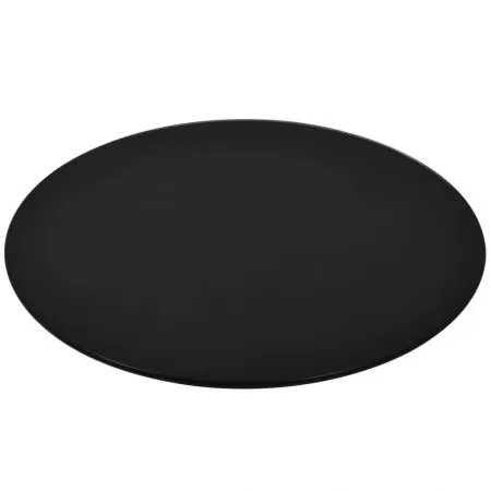 Blat de masa din sticla securizata, negru, Ø 40 cm