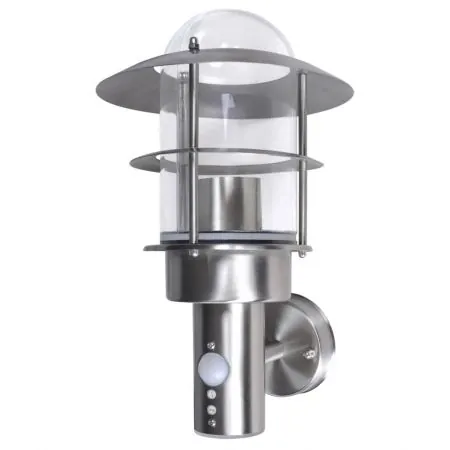 Lampa de perete din otel inoxidabil cu senzor de miscare, argintiu