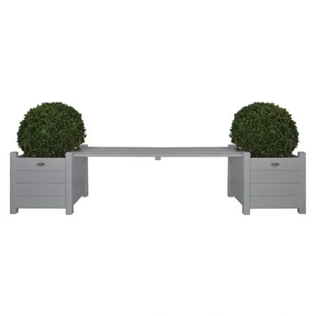 Mobiler de gradina cu jardiniere gri CF33G, gri, 40 cm