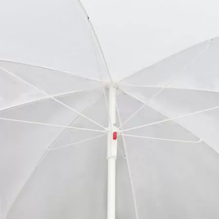 Pat de gradina cu umbrela de soare, maro, 130 x 58 x 77 cm