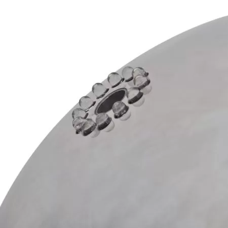 Fantana sferica de gradina cu LED-uri, argintiu, 40 cm