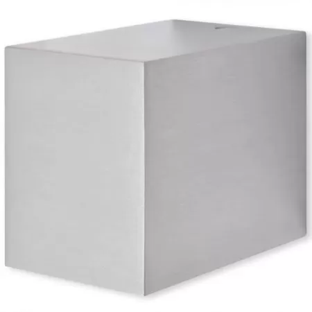 Set 2 bucati corpuri de iluminat tip cub pentru perete exterior, argintiu, 6.8 x 9.2 x 8.1 cm