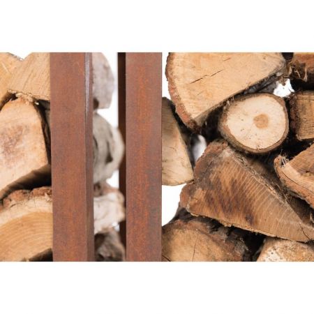 Suport depozitare lemne de foc Hodr, ruginiu, 88519