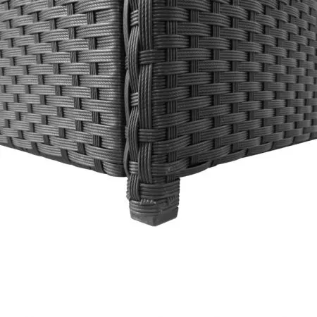 Lada de depozitare de gradina, negru, 120 x 50 x 60 cm