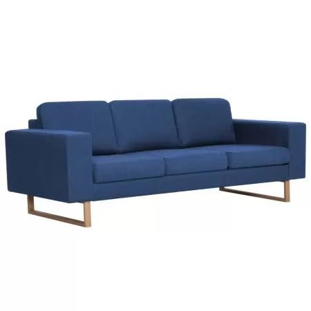 Set de canapele, 2 piese, albastru, 200 x 82 x 75 cm