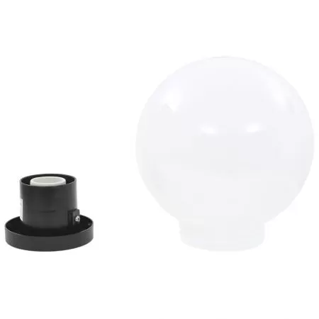 Set 4 bucati lampi glob cu led, alb, 20 cm