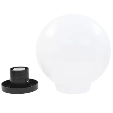 Set 4 bucati lampi glob cu led, alb, 25 cm