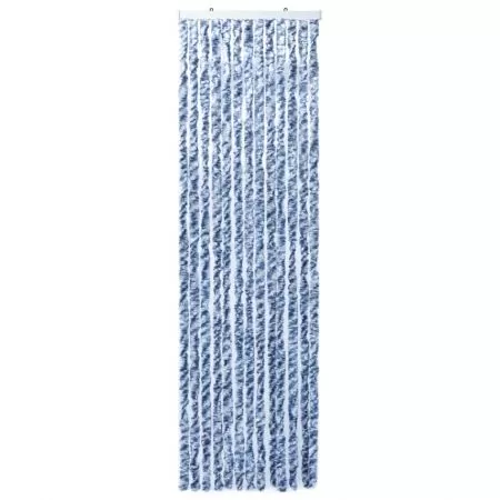 Perdea de insecte, albastru/alb/argintiu, 56 x 185 cm