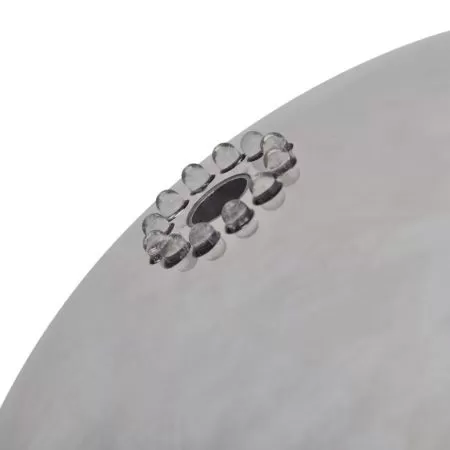 Fantani sferice de gradina cu LED-uri, 3 piese, argintiu