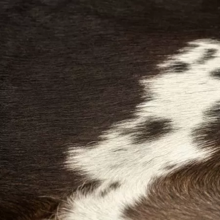 Covor din piele de vaca naturala, negru, 150 cm