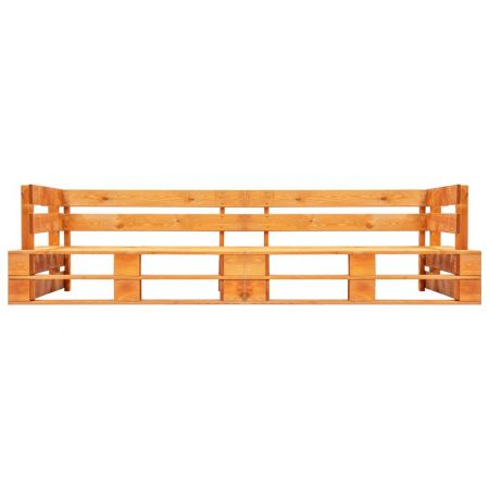 Canapea de gradina cu 2 locuri din paleti, maro miere, 220 x 66 x 55 cm