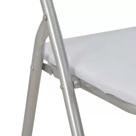 Set 2 bucati scaune de bucatarie pliabile, alb