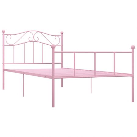Cadru de pat, roz, 100 x 200 cm