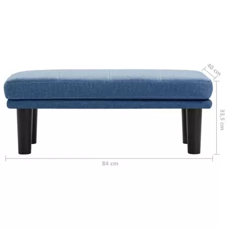 Canapea cu 2 locuri, albastru, 133 x 73 x 71 cm
