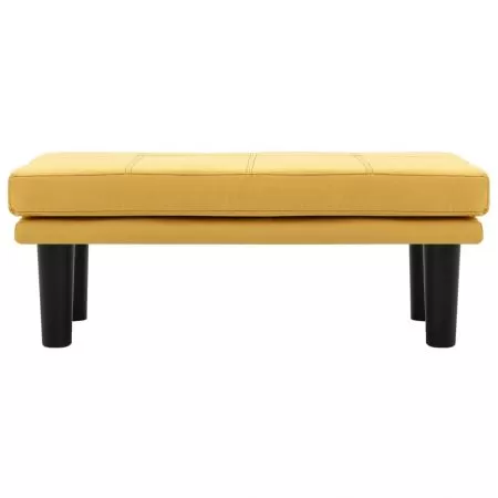 Canapea cu 2 locuri, galben, 133 x 73 x 71 cm