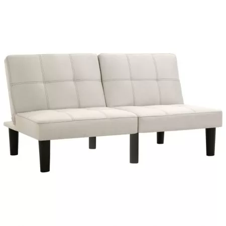 Canapea cu 2 locuri, crem, 133 x 73 x 71 cm