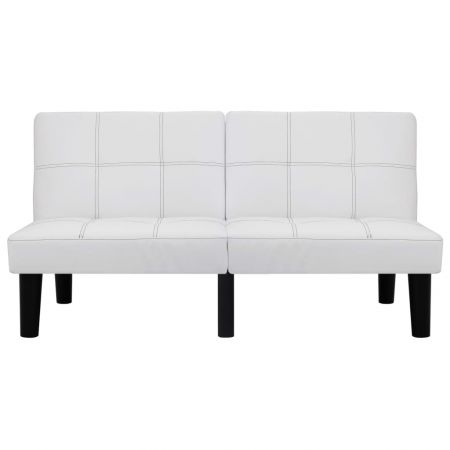 Canapea cu 2 locuri, alb, 133 x 73 x 71 cm
