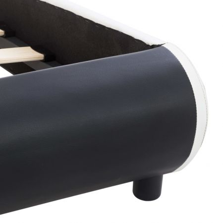 Cadru de pat cu LED, negru, 160 x 200 cm