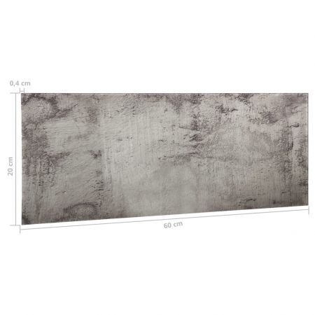Tablă magnetică de perete, 60 x 20 cm, sticlă, gri beton