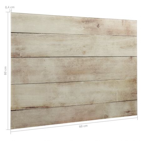 Tablă magnetică de perete, 60 x 80 cm, sticlă, decor lemn