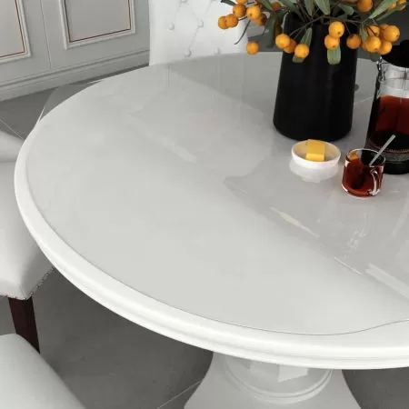 Folie de protecție masă, transparent, Ø 120 cm, PVC, 1.6 mm