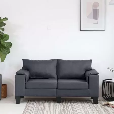 Canapea cu 2 locuri, gri, 145 x 70 x 75 cm