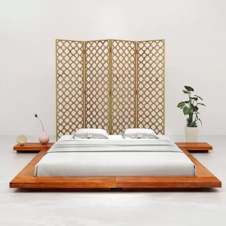 Cadru pat futon, maro, 180 x 200 cm