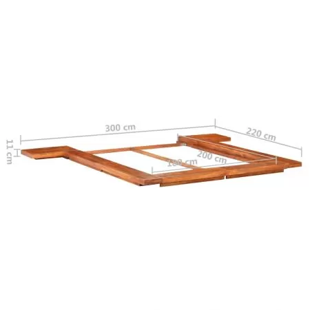 Cadru pat futon, maro, 180 x 200 cm