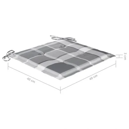 Set 2 bucati scaune gradina, gri cu model