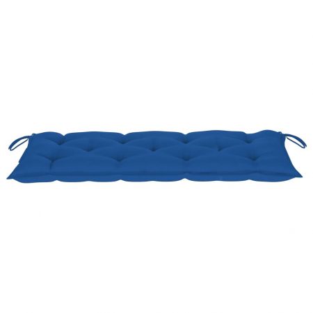 Banca de gradina cu perna albastra, albastru, 120 cm