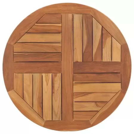  Blat de masă rotund, 70 cm, lemn masiv de tec, 2,5 cm
