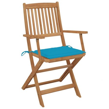 Set 4 bucati scaune gradina pliabile, albastru