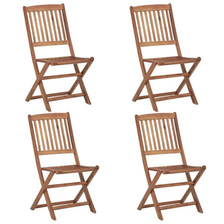 Set 4 bucati scaune gradina pliabile cu perne, gri taupe