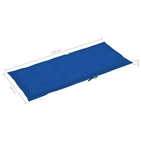 Set 3 bucati scaune gradina rabatabile, albastru regal