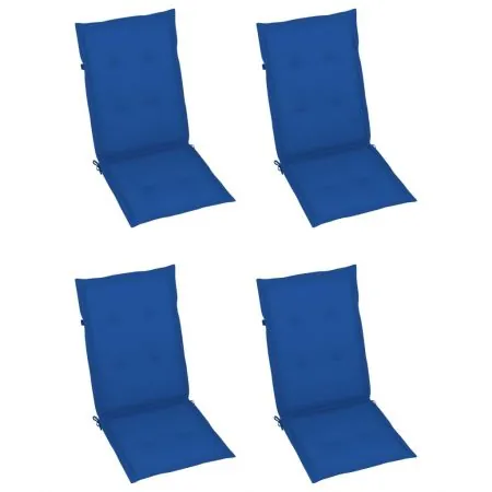 Set 3 bucati scaune gradina rabatabile, albastru regal