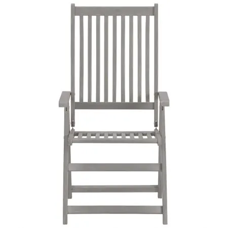 Set 3 bucati scaune gradina rabatabile, gri cu model