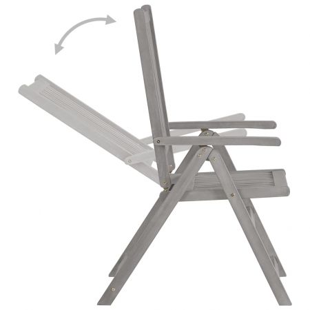 Set 3 bucati scaune gradina rabatabile, model rosu