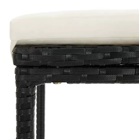 Set mobilier bar de gradina cu perne, 16 piese, negru