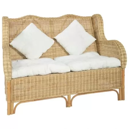 Canapea cu 2 locuri, maro, 120 x 84 x 90.5 cm