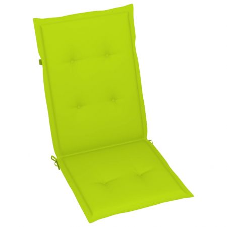 Set 6 bucati scaune gradina rabatabile cu perne, verde deschis