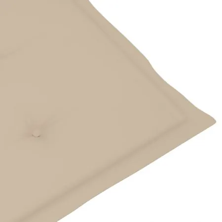 Set 4 bucati scaune de gradina cu perne bej, bej