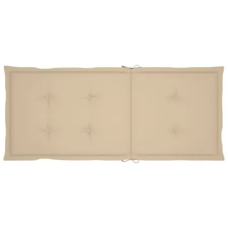 Set 4 bucati scaune de gradina cu perne bej, bej