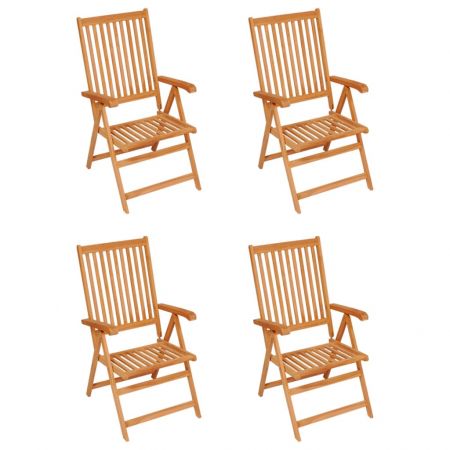 Set 4 bucati scaune de gradina cu perne verzi, verde