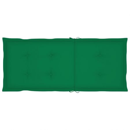 Set 4 bucati scaune de gradina cu perne verzi, verde